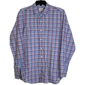 Tommy Bahama Jeans Shirt Blue‎ Multi-Check Large
